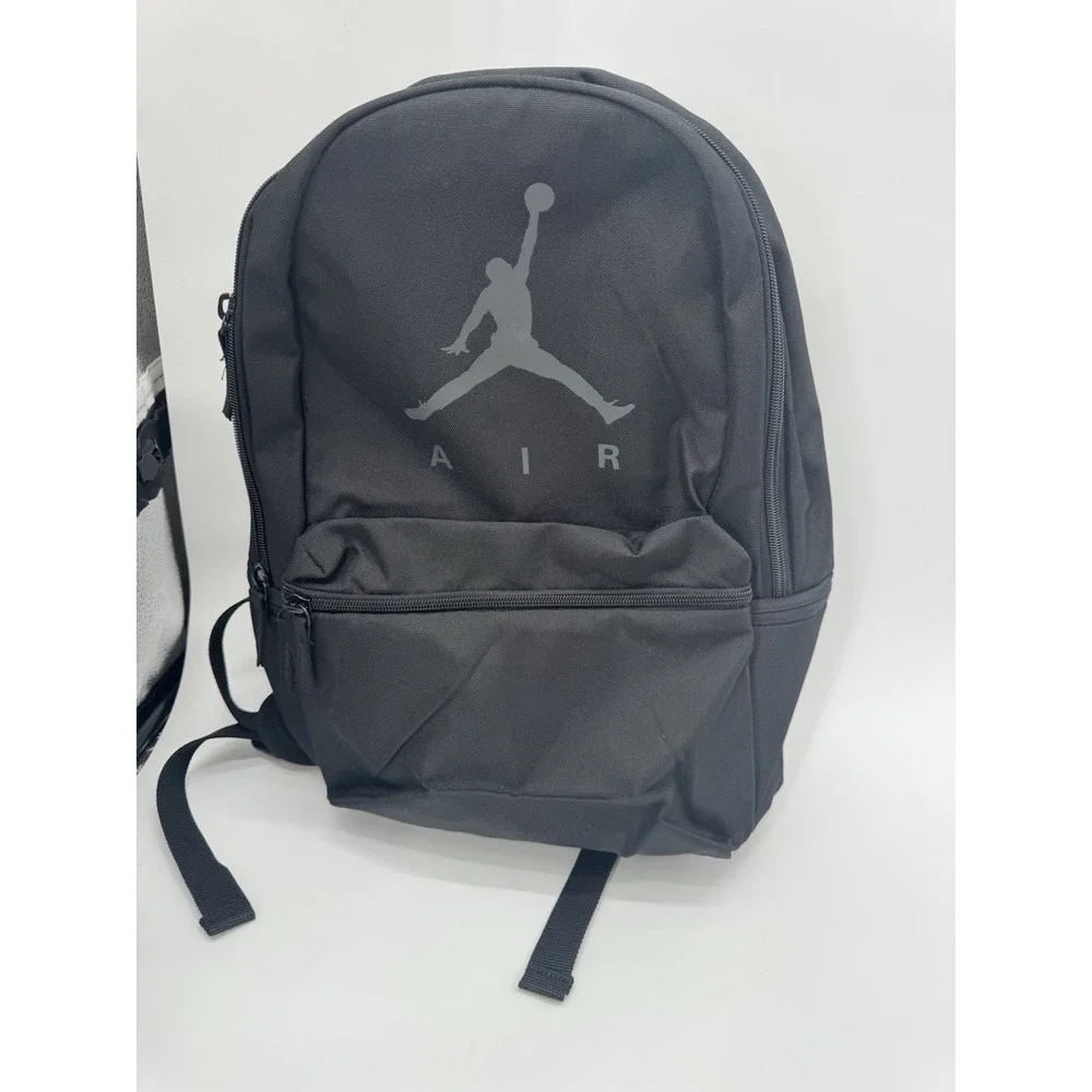 NEW NIKE AIR JORDAN backpack school laptop sleeve black multi pockets zip